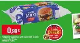 Match Carrefour Classic Pains pour hamburger maxi offre