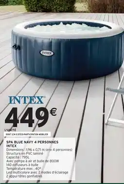 Intermarché INTEX SPA BLUE NAVY 4 PERSONNES offre