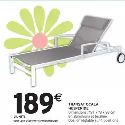 Intermarché HESPERIDE TRANSAT OCALA offre