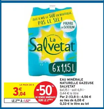 Intermarché LA SALVETAT Eau minérale naturelle gazeuse offre