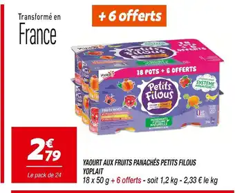 Netto YOPLAIT Yaourt aux fruits panachés petits filous offre