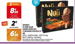 Netto Nuii Bùtonnets de crÚme glacée caramel beurre salé et macadamia d'Australie x4 offre