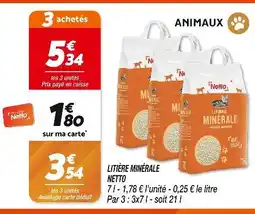 Netto NETTO Litière minérale offre