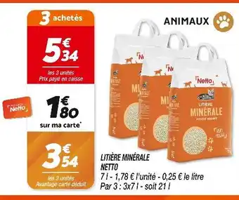 Netto NETTO Litière minérale offre