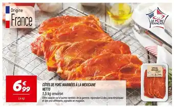 Netto Le Porc Français Côtes de porc marinées à la mexicaine offre