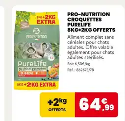 Animalis PRO-NUTRITION PureLife Croquettes 8kg+2kg Offerts offre
