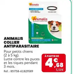 Animalis ANIMALIS Collier antiparasitaire offre