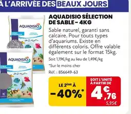 Animalis Aquadisio Sélection de sable - 4kg offre