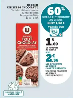 Hyper U Cookies pepites de chocolat u offre