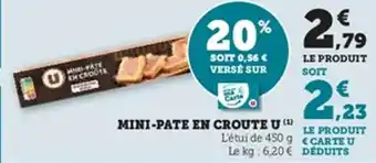 Hyper U Mini-pate en croute u offre