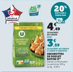 Hyper U Grignottes de poulet roties u offre
