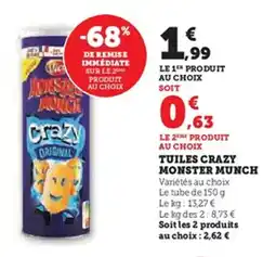 Hyper U Tuiles crazy monster munch offre