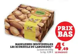 Hyper U Madeleines individuelles les ecureuils du languedoc offre