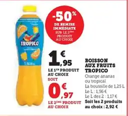 Hyper U Boisson aux fruits tropico offre