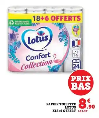 Hyper U Papier toilette lotus offre