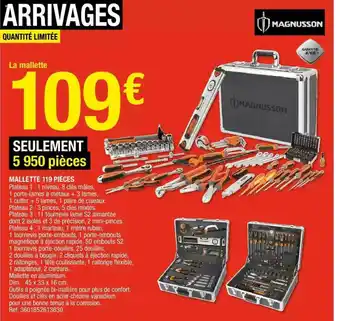 Brico Dépôt Mallette 119 Pièces Magnusson offre