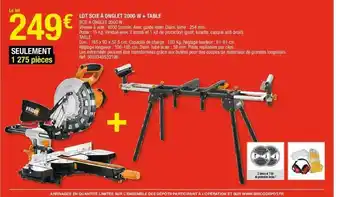 Lot Scie à Onglet 2000 W + Table