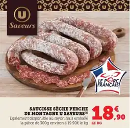 Hyper U Saucisse sèche perche de montagne u saveurs offre