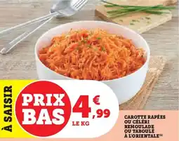 Hyper U Carotte rapées ou céléri remoulade ou taboulé à l'orientale offre