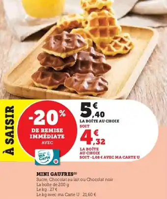 Hyper U Mini gaufres offre