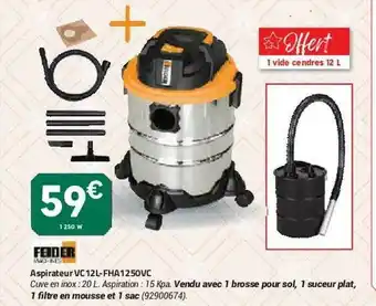 Bricorama Aspirateur Vc 12l-fha1250vc Feider offre