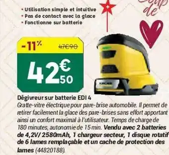 Bricorama Dégivreur Sur Batterie Edi 4 offre