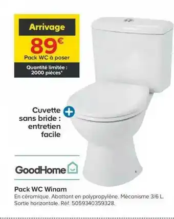 Castorama Pack Wc Winam GoodHome offre
