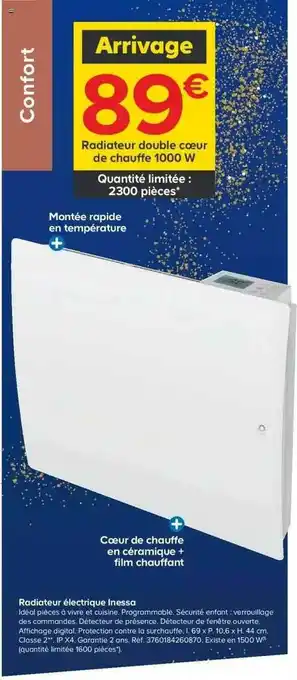 Castorama Radiateur électrique Inessa offre