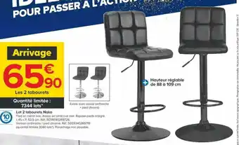 Lot 2 Tabourets Naka