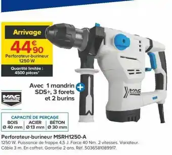 Castorama Perforateur-burineur 1250 W offre