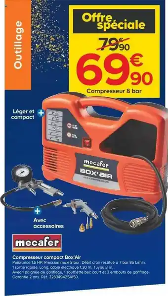 Compresseur Compact Box'air Mecafer