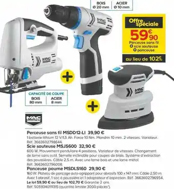Castorama Perceuse Sans Fil Mac Allister offre