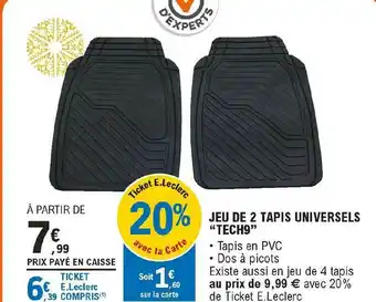 E.Leclerc L'Auto Jeu De 2 Tapis Universels offre