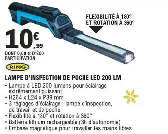 Lampe D'inspection De Poche Led 200 Lm Ring