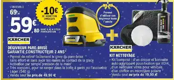 Dégivreur Pare-brise Kärcher, Kit Nettoyage Kärcher