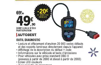 E.Leclerc L'Auto Outil Diagnostic Autobest offre
