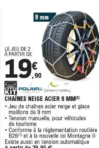 Chaînes Neige Acier 9 Mm Otokit