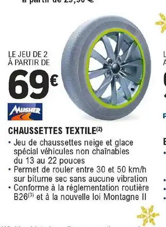 Chaussettes Textile Musher