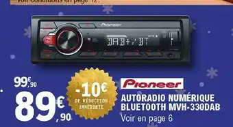 E.Leclerc L'Auto Autoradio Numérique Bluetooth Mvh-330dab Pioneer offre