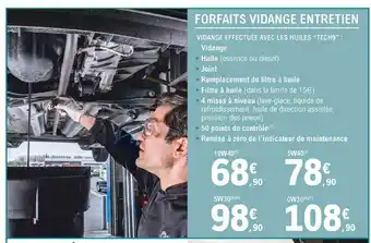 E.Leclerc L'Auto Forfaits Vidange Entretien offre