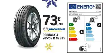 Primacy 4 205-55 R 16 91v Michelin