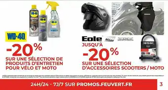 Feu Vert Produits D'entretien Pour Vélo Et Moto, Accessoires Scooters - Moto offre