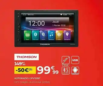 Feu Vert Autoradio Gpv1936 Thomson offre