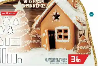 Gifi 12 Emporte-pièces Pâtisserie De Noël offre