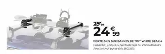 Porte-skis Sur Barres De Toit White Bear 4