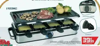 Gifi Appareil à Raclette 8 Personnes offre