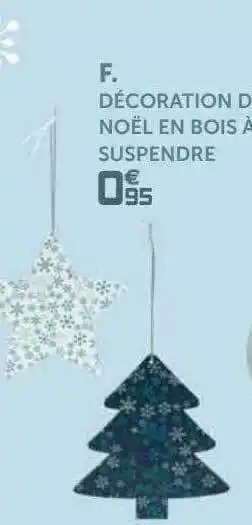 Gifi Décoration De Noël En Bois à Suspendre offre