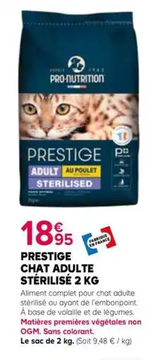 Kiriel Prestige chat adulte stérilisé offre