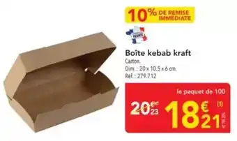 METRO Boîte kebab kraft offre