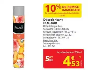METRO BOLDAIR Désodorisant offre